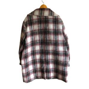 Addition Elle [1X] Mid-Length Plaid Cocoon Coat  - Wool Blend